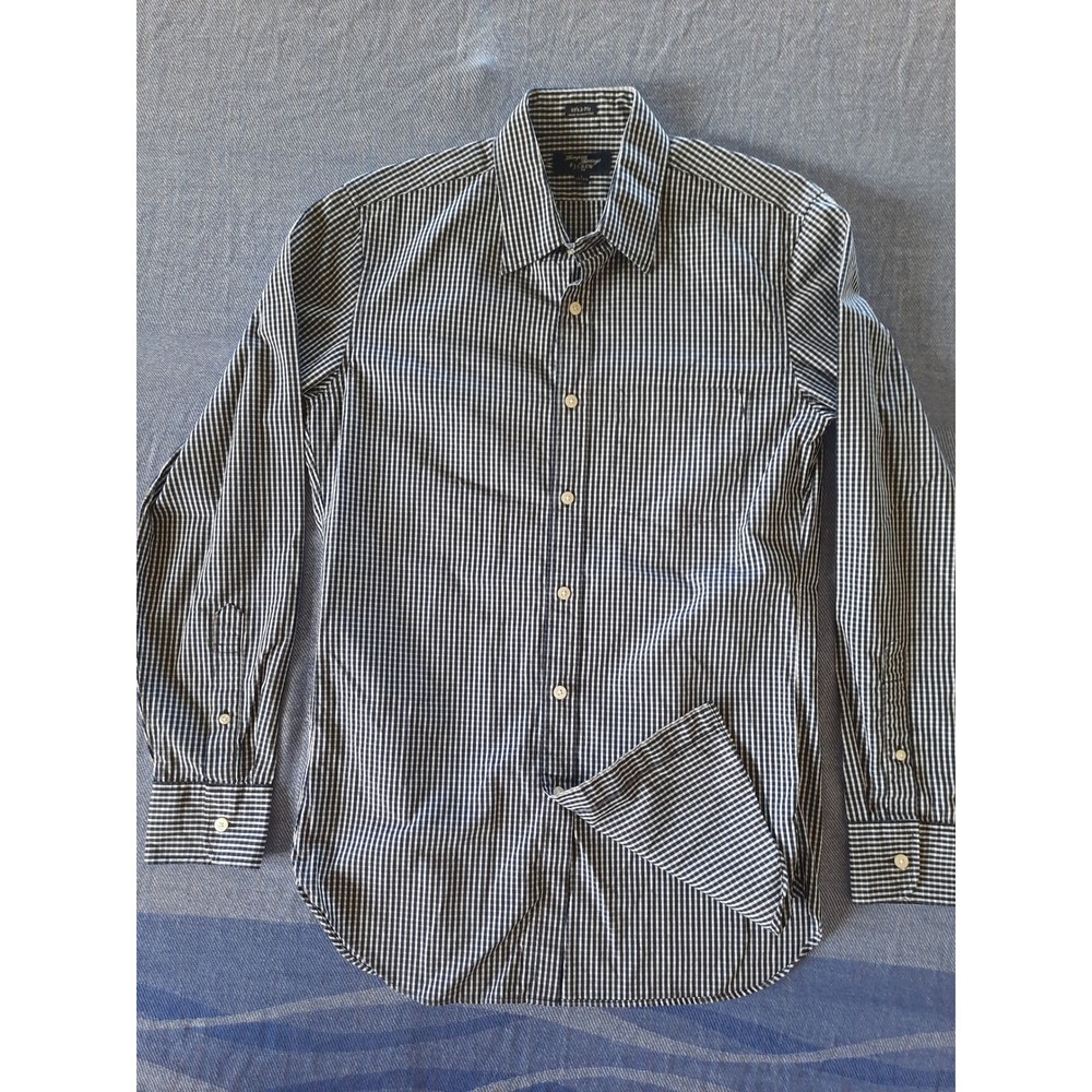 J.Crew Thompson Shirtings Mens Small Slim Fit Gingham Button Down Shirt A0961